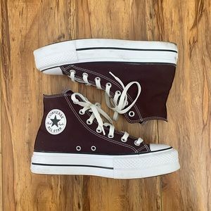 Converse High Top Platform  - Brown
